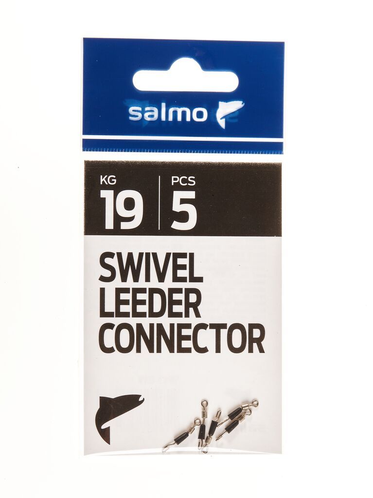 Коннекторы для поводков с вертлюгом Salmo 19кг 5шт.